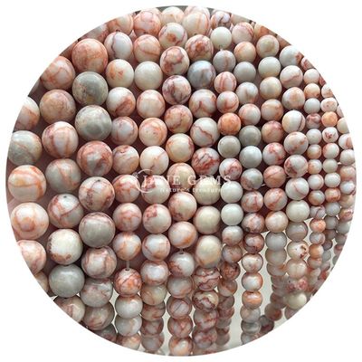 Großhandel Naturstein Jaspis Rundlocker Perlen 8mm Labradorit Locker Perlen Rose Quarz Rund Perlen Abstand für Schmuck