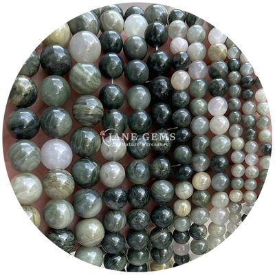 Großhandel Naturstein Runde Lockerperlen 8mm Rosa Zebra Jaspische Lockerperlen Tourmalin Runde Perlen Abstandsmesser für Schmuck