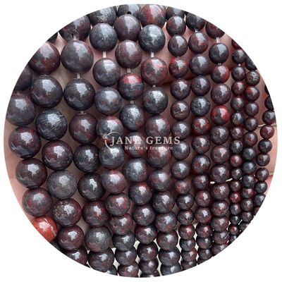Großhandel Naturstein Runde Lockerperlen 8mm Rosa Zebra Jaspische Lockerperlen Tourmalin Runde Perlen Abstandsmesser für Schmuck