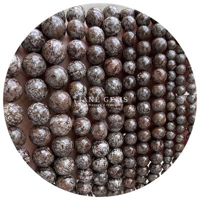 Großhandel Natürlicher Edelstein Runde Locker Perlen 8mm Hematit Locker Perlen Lava Stein Runde Achat Perlen Abstandsmessgeräte für Schmuck M