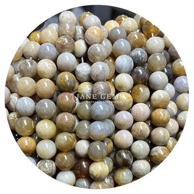 Großhandel Natürlicher Edelstein Runde Locker Perlen 8mm Hematit Locker Perlen Lava Stein Runde Achat Perlen Abstandsmessgeräte für Schmuck M