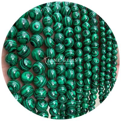 Großhandel Natürlicher Edelstein Runde Locker Perlen 8mm Hematit Locker Perlen Lava Stein Runde Achat Perlen Abstandsmessgeräte für Schmuck M