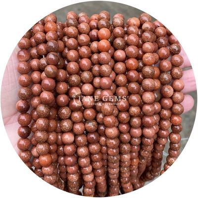 Großhandel Natürlicher Edelstein Runde Locker Perlen 8mm Hematit Locker Perlen Lava Stein Runde Achat Perlen Abstandsmessgeräte für Schmuck M