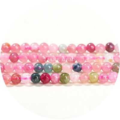 Großhandel NATURALEN Edelsteinen RUNDE LOSE PERLEN 8MM MULTICOLOR tourmaline LOOSE PERLEN RUNDE AGATEN PERLEN SPACERS für Schmuck