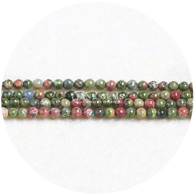 Großhandel Natürliche Edelsteine Loose Beads 8mm Rhodolite Loose Beads Runde Vielfarbige Tourmalin-Perlen Abstandshalter für Schmuck