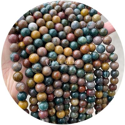 Großhandel Natürliche 2A Tourmalin Runde Locker Perlen Mondstein Locker Stein Perlen Regenbogen Fluorit Perlen Abstandsmessgeräte für Schmuck