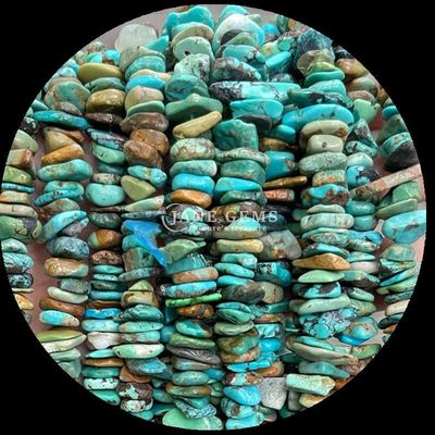 Turmalin Naturturkis Perle Naturkristall Unregelmäßige Form Splitter Kies Stein Locker Perlenstränge für Armbänder