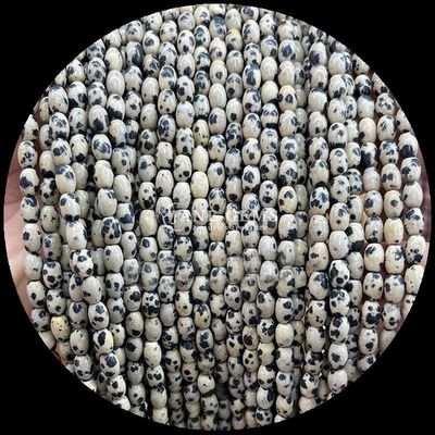 Indische Agate Grüner Punkt Zitrone Jade Edelstein Perle Natürliche Kristall Reis Form Stein Locker Perlen Stränge Für Armbänder
