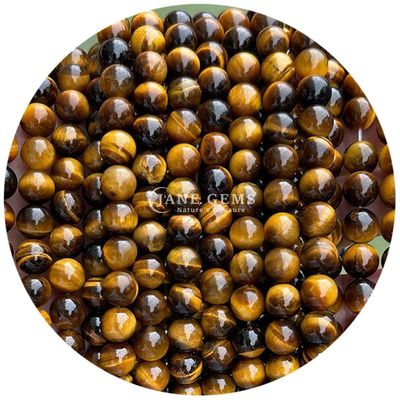 Großhandel Naturstein Runde Lockerperlen 8mm Tiger Auge Locker Perlen Rose Rot Tiger Auge Runde Perlen Abstand für Schmuck