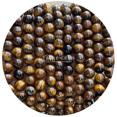 Großhandel Naturstein Runde Lockerperlen 8mm Tiger Auge Locker Perlen Rose Rot Tiger Auge Runde Perlen Abstand für Schmuck