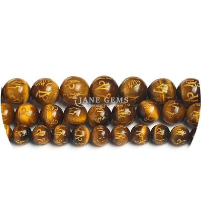 Großhandel Naturstein Runde Lockerperlen 8mm Tiger Auge Locker Perlen Rose Rot Tiger Auge Runde Perlen Abstand für Schmuck