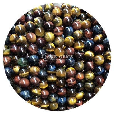 Großhandel Naturstein Runde Lockerperlen 8mm Tiger Auge Locker Perlen Rose Rot Tiger Auge Runde Perlen Abstand für Schmuck