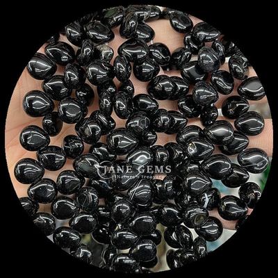 Karnelien-Schwarz-Agat-Edelsteinperlen Naturkristall-Wasser-Tropfen-Form-Stein-Locker-Perlen-Fäden für Armbänder