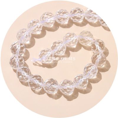 Großhandel Authentische Naturgemäste Loose Beads Faceted Crystal Loose Beads Rose Quarz Stein Beads für Handwerk