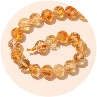 Großhandel Authentische Naturgemäste Loose Beads Faceted Crystal Loose Beads Rose Quarz Stein Beads für Handwerk