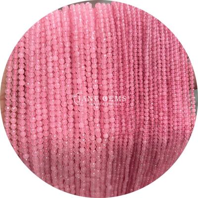 Großhandel Halbpreisgestein Faceted Beads Faceted Loose Stone Bead Accessoires Rose Quarz Bead Spacer für Schmuck