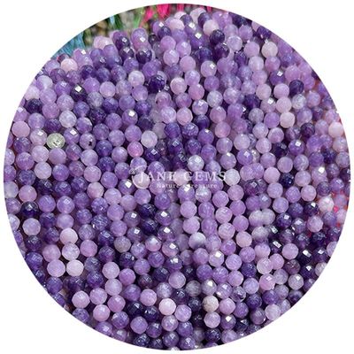 Großhandel Halbpreisgestein Facettenperlen Facettenlose Amethyst Perlen Zubehör Perlen Abstand für Schmuckwaren