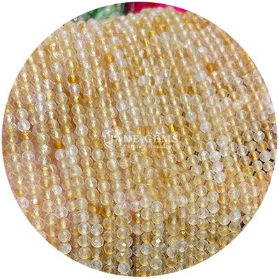 Großhandel Mehrfarbiger Quarz Halbpreisstein Edelstein Faceted Beads Zubehör Schal Perle Abstand für Schmuckherstellung