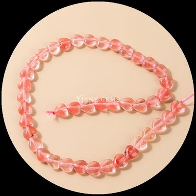 Rose Quarz Karnelien Edelstein Perle Naturkristall Herzform Stein Locker Perlenstränge für Armbänder