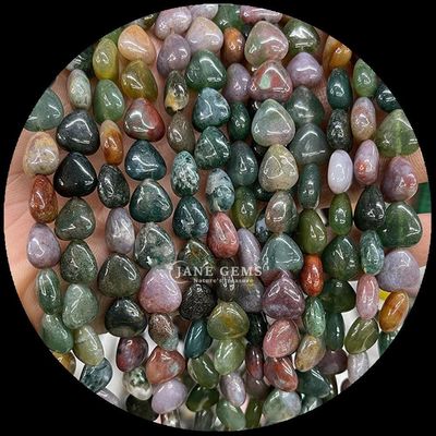 Weisse Jade Gold Sandstein Edelstein Perle Naturkristall Herzform Stein Loose Perle Stränge Für Armbänder