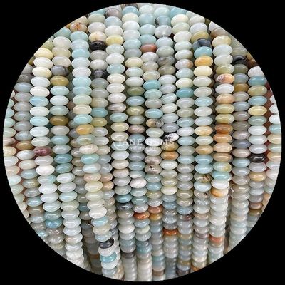 Zitrone Jade Amazonit Edelstein Perle Naturkristall UFO Form Stein Locker Perlenstränge für Armbänder