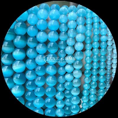 Farbenprächtige rosa gelbe See Blaue Farbe Perle anpassbare runde Form Katze Auge Perlen für DIY Geschenke