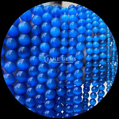 Farbenprächtige rosa gelbe See Blaue Farbe Perle anpassbare runde Form Katze Auge Perlen für DIY Geschenke
