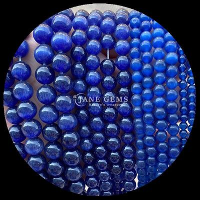 Gold Olivenblau Farbe Edelsteine Perle Runde Form Katzen Auge Locker Perlenstränge für handgefertigten Schmuck