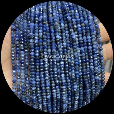 Lapis Lazuli Apatit Naturgemäste Perlen Faceted Abacus Form Loose Perlenstränge für Heilenergie und DIY Schmuckherstellung