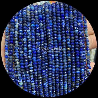 Lapis Lazuli Apatit Naturgemäste Perlen Faceted Abacus Form Loose Perlenstränge für Heilenergie und DIY Schmuckherstellung