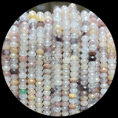 Fluorit Karnelien Natürlicher Edelstein Perlen Faceted Abacus Form Loose Perlen Stränge für heilende Energie und DIY Schmuck Ma