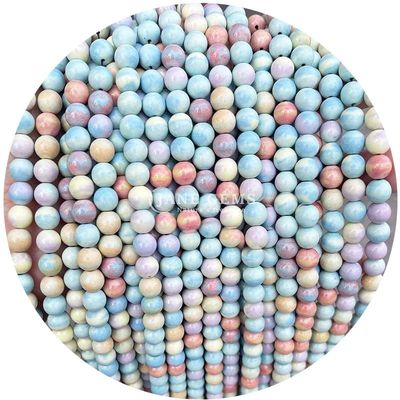 Natürliche Agate Stein Perlen Glatte runde Locker Abstand Perlen für Schmuck Herstellung von DIY Armbänder