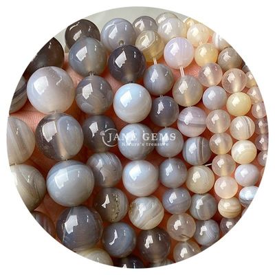 Natürliche Agate Stein Perlen Glatte runde Locker Abstand Perlen für Schmuck Herstellung von DIY Armbänder