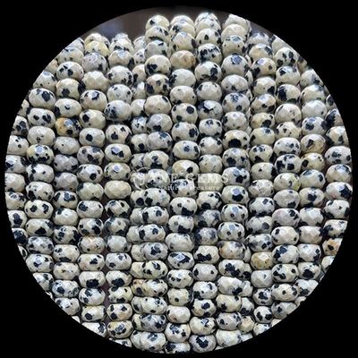 Indian Agate Grüner Punkt Natürlicher Edelstein Perlenstränge Natürlicher Edelstein Faceted Abacus Perlen für persönliche Geschenke
