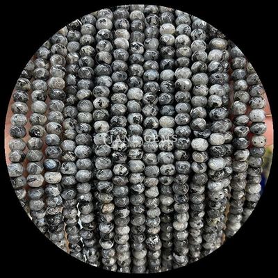 Indian Agate Grüner Punkt Natürlicher Edelstein Perlenstränge Natürlicher Edelstein Faceted Abacus Perlen für persönliche Geschenke