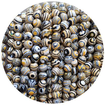 Malachit-Perlen Nachahmung Malachit-Stein-Perlen Runde Locker-Stein-Perlen für DIY-Schmuck