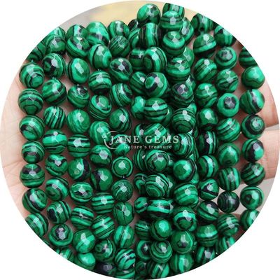 Malachit-Perlen Nachahmung Malachit-Stein-Perlen Runde Locker-Stein-Perlen für DIY-Schmuck