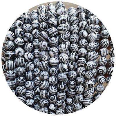 Malachit-Perlen Nachahmung Malachit-Stein-Perlen Runde Locker-Stein-Perlen für DIY-Schmuck