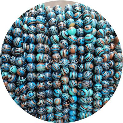 Malachit-Perlen Nachahmung Malachit-Stein-Perlen Runde Locker-Stein-Perlen für DIY-Schmuck