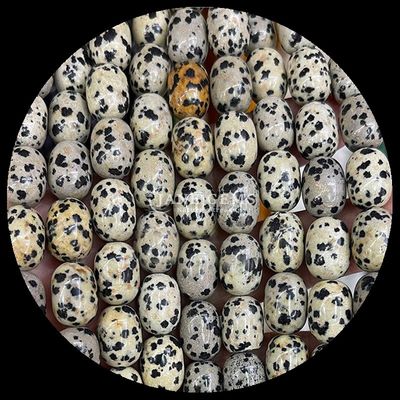 Edelsteine Perle Dalmatinischer Jaspis Naturkristall Edelstein Fass Form Locker Perlenstränge für die Schmuckherstellung