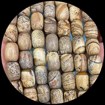 Edelsteine Perle Dalmatinischer Jaspis Naturkristall Edelstein Fass Form Locker Perlenstränge für die Schmuckherstellung