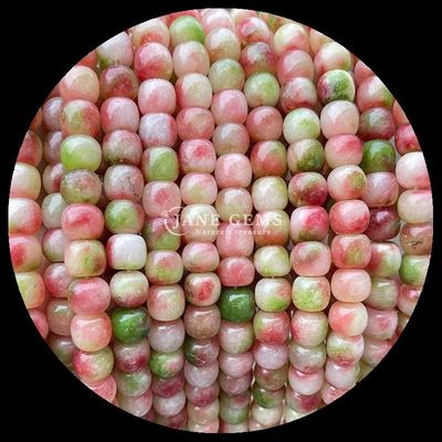 Edelsteine Perle Rose Quarz Eis Grün Jade Naturkristall Edelstein Apfelform Locker Perlenstränge für die Schmuckherstellung