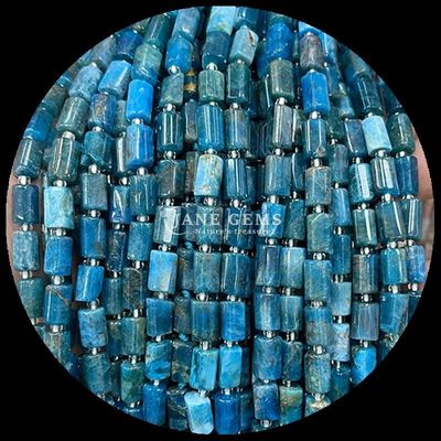 Edelsteine Perlen Naturkristall Apatit Rhodonit Edelstein Faceted Zylinderform Locker Perlenstränge für Schmuckherstellung