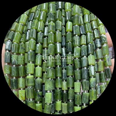 Edelsteine Perlen Naturkristall Aquamarin Prehnit Edelstein Faceted Zylinderform Locker Perlenstränge für die Schmuckherstellung