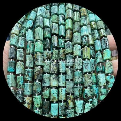 Edelsteine Perlen Naturkristall Apatit Rhodonit Edelstein Faceted Zylinderform Locker Perlenstränge für Schmuckherstellung