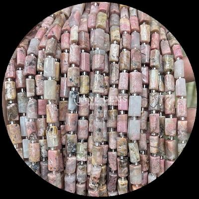 Edelsteine Perlen Naturkristall Apatit Rhodonit Edelstein Faceted Zylinderform Locker Perlenstränge für Schmuckherstellung