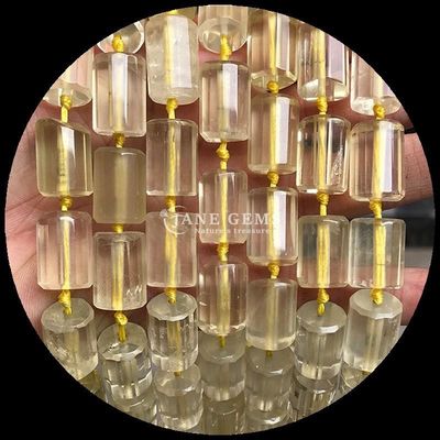 Edelsteine Perlen Naturkristall Apatit Rhodonit Edelstein Faceted Zylinderform Locker Perlenstränge für Schmuckherstellung