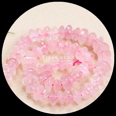 Edelsteine Perlen Naturkristall Zitrin Rose Quarz Edelstein Unregelmäßige gefallene Form Locker Perlenstränge zum Schmuck machen