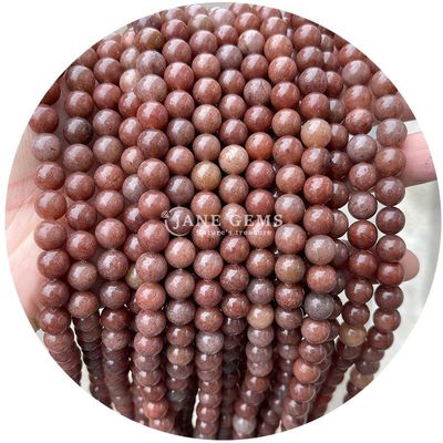 Natürliche Lockerstein Perlen Strand Edelstein Rosa Aventurin Rund Glatz Für DIY Schmuck machen