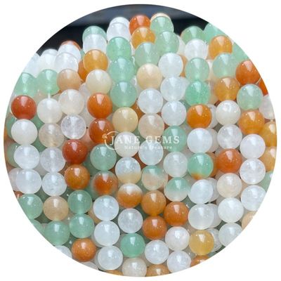 Locker Naturkristall Jade Perlen Zitronen Jade Runde Locker Perlen zum Geburtstagsgeschenk